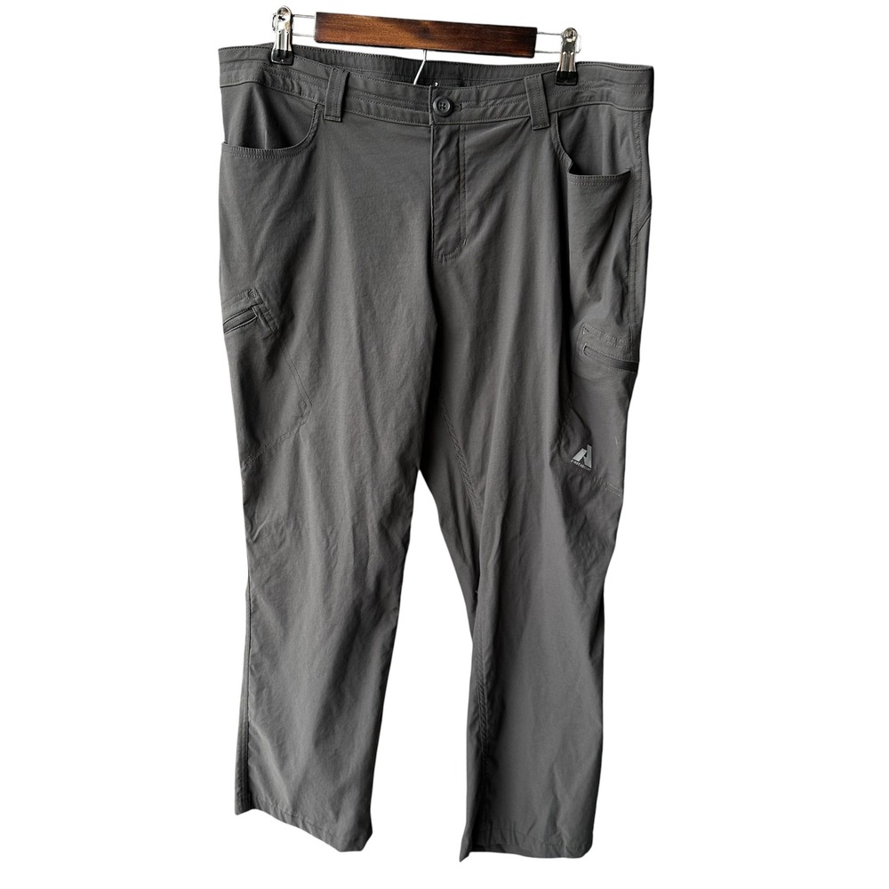 Eddie Bauer Womens Nylon Cargo Pants First Ascent Gray Hiking Stretch Outdoor 16